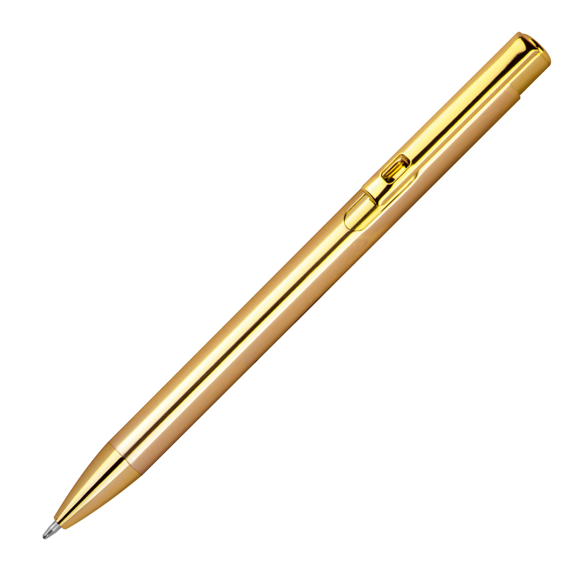 Hliníkové tlačné pero, lesklá metalíza