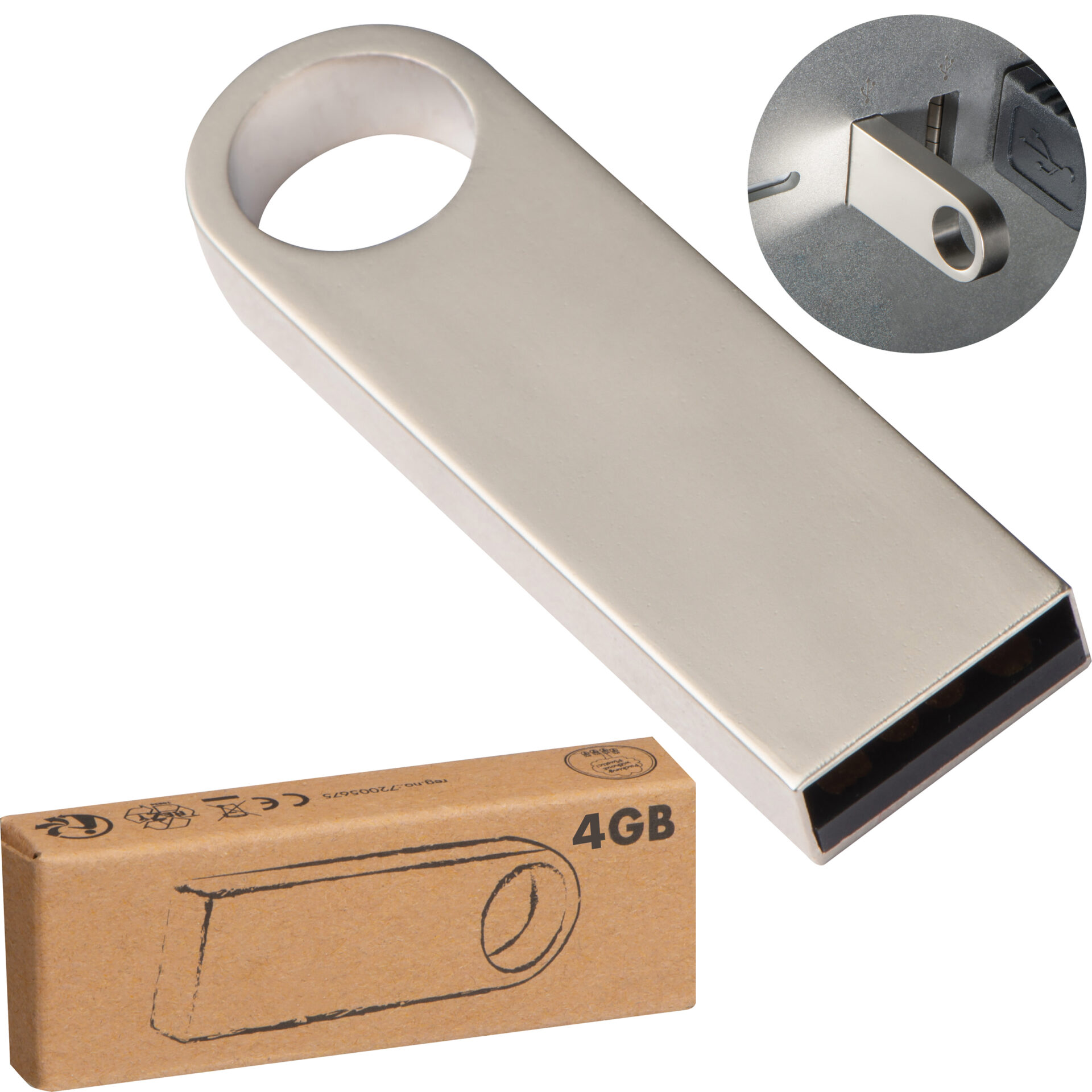 Kovový USB klíč - 4GB