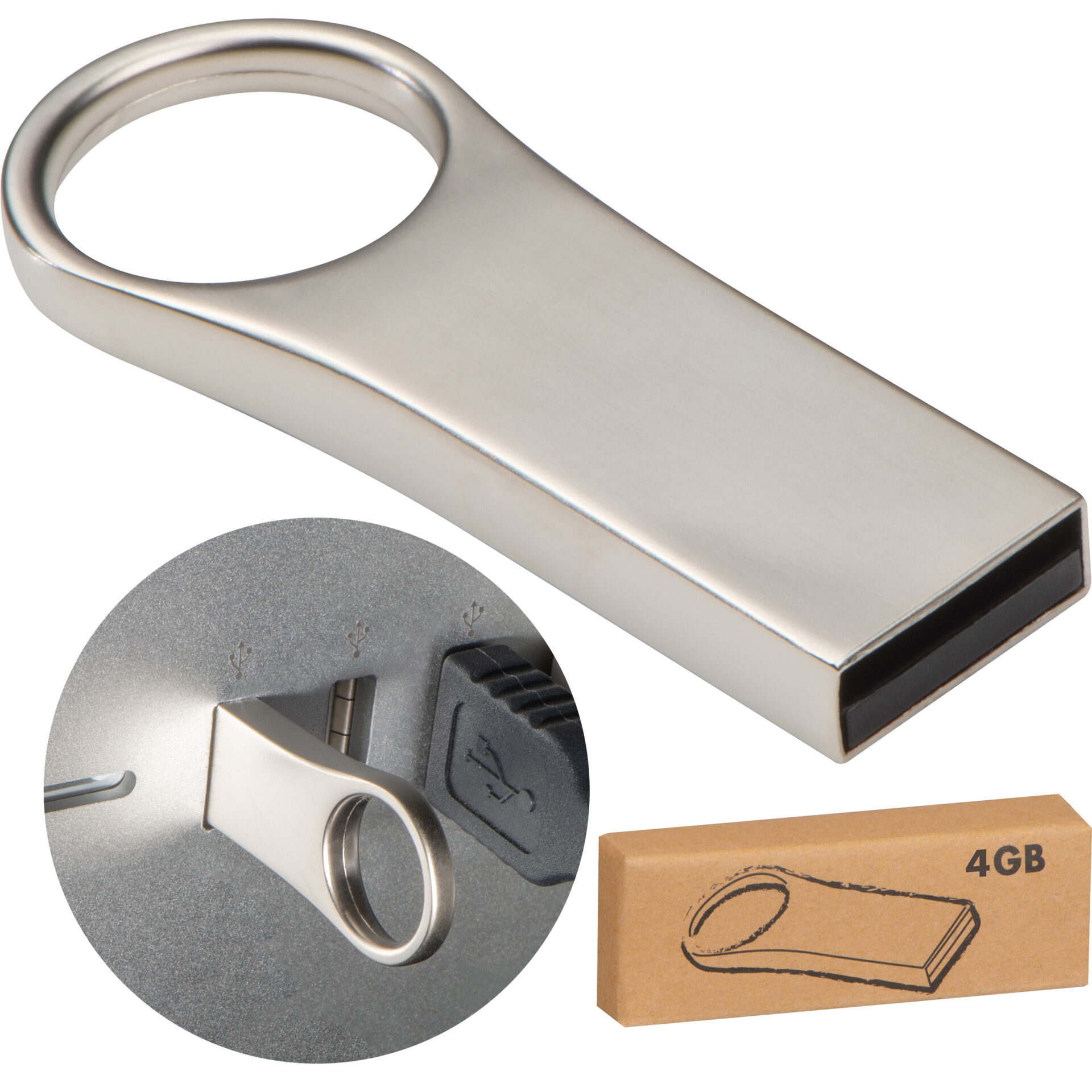 Kovový USB klíč 4GB