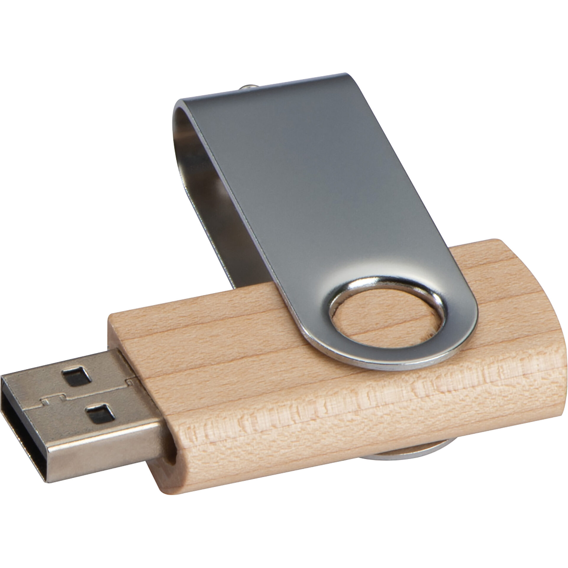 Twist USB Stick s krytem ze světlého dřeva 8GB
