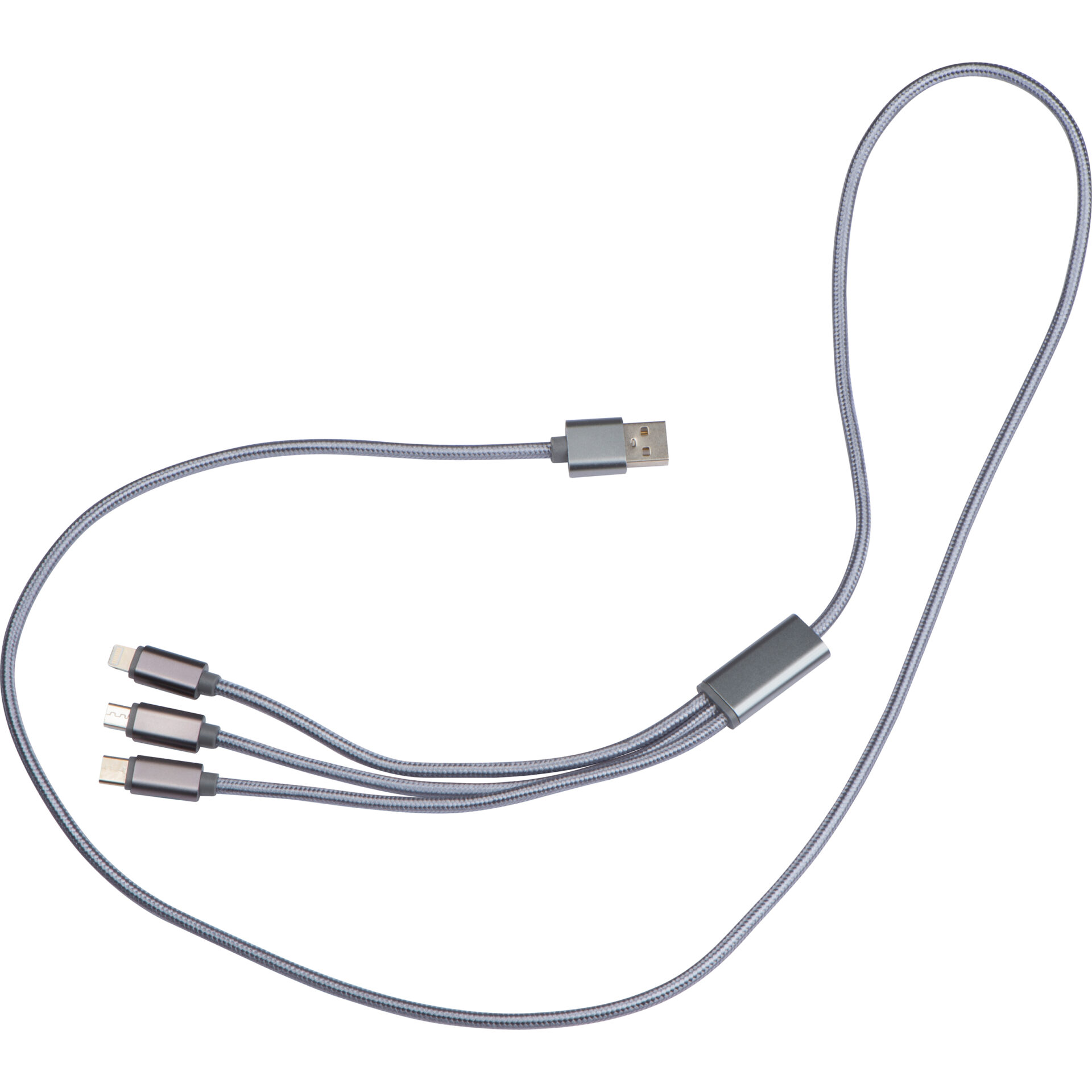 Extra dlouhý nabíjecí kabel, USB, Micro-USB, C-Type a světlo