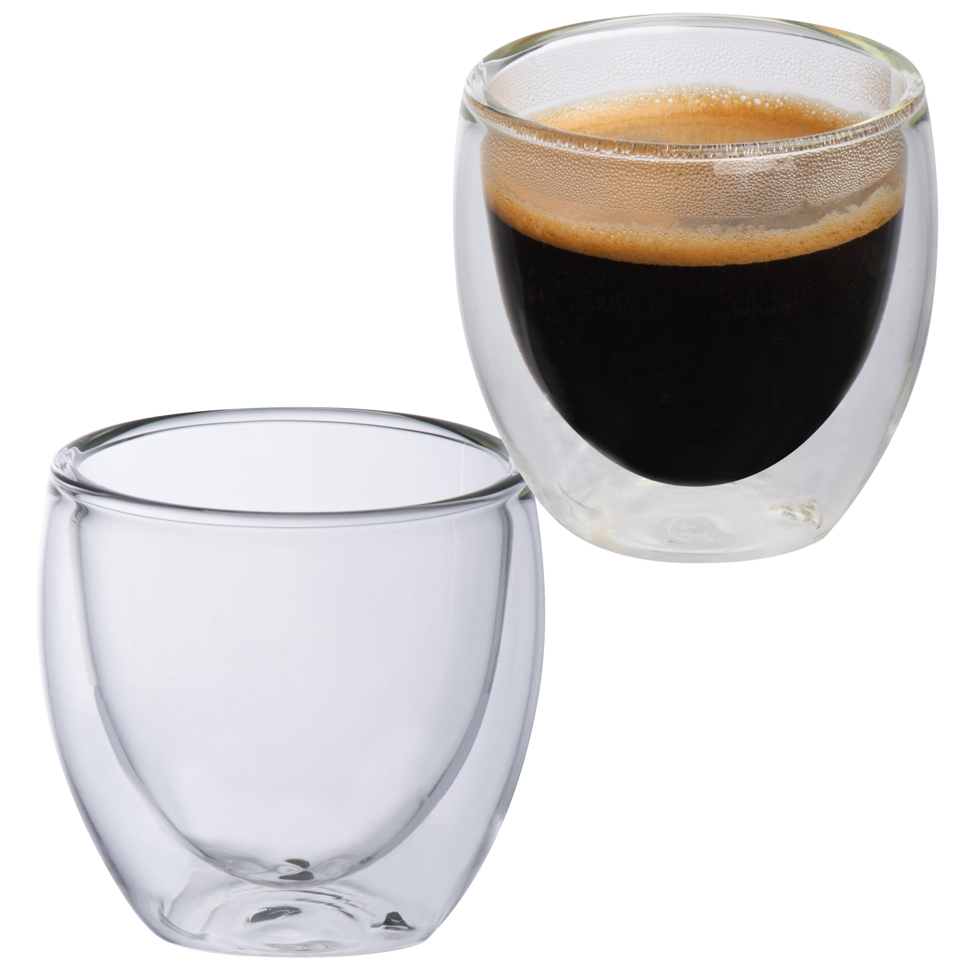Sada 2 dvoustěnných šálků na espresso