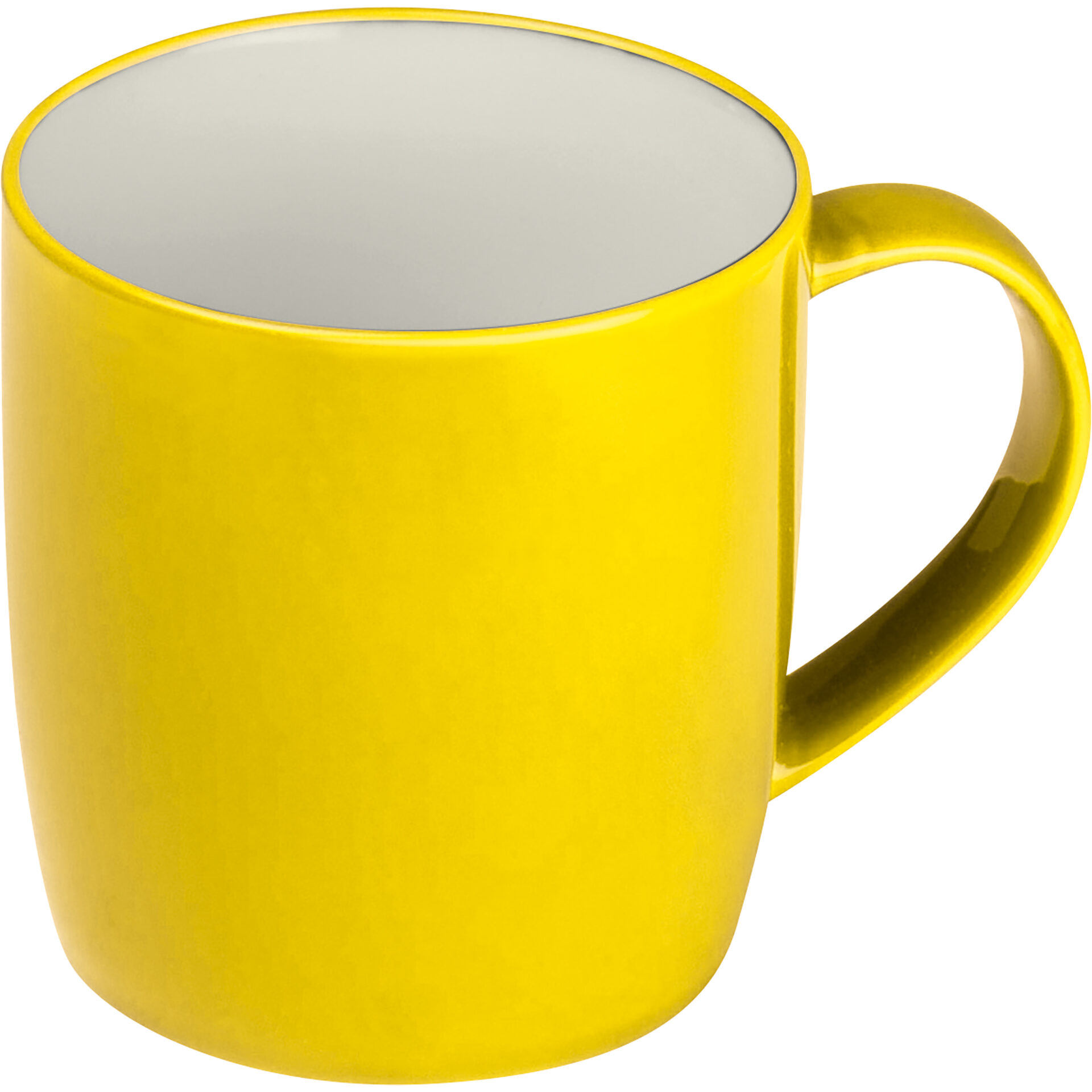 Porcelánový šálek, uvnitř bílý a zvenku barevný